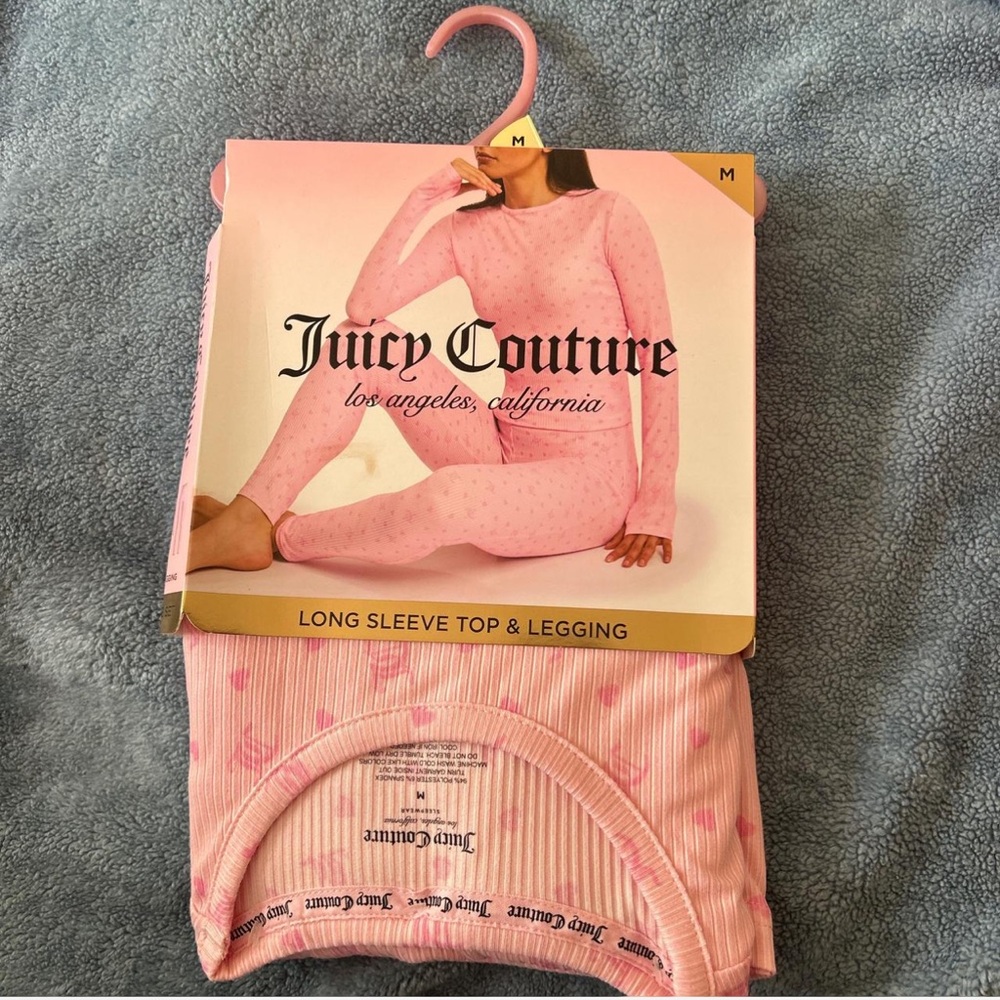 Juicy Couture Pink Long Sleeve Top & Legging Set
